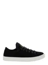 Stone Island Black Low Top Sneakers With Logo Patch On The Tongue In Suede Man In Black