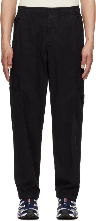 Stone Island Black Mil-spec Stretch Ripstop Cargo Pants