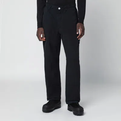 Stone Island Black Nylon Chino Trousers