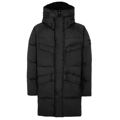 STONE ISLAND BLACK NYLON JACKET