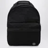 Stone Island Backpack Adjustable Straps Front Zip Pocket Top Handle In Black