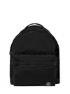 Stone Island Adjustable Strap Logo Backpack With Multiple Pockets In Black