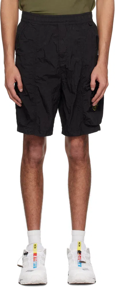 Stone Island Black Nylon Metal Econyl Shorts