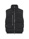 Stone Island Down Vest With Anti-drop And Dual Zip Pockets In Black