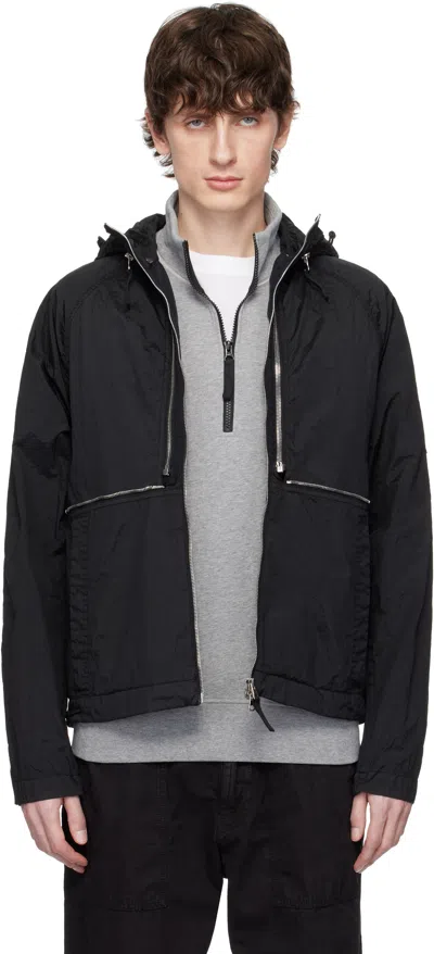 Stone Island Black Nylon Metal Watro-tc Econyl Jacket In V0029 Black