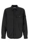 Stone Island Black Garment-dyed Insulated Jacket In Black