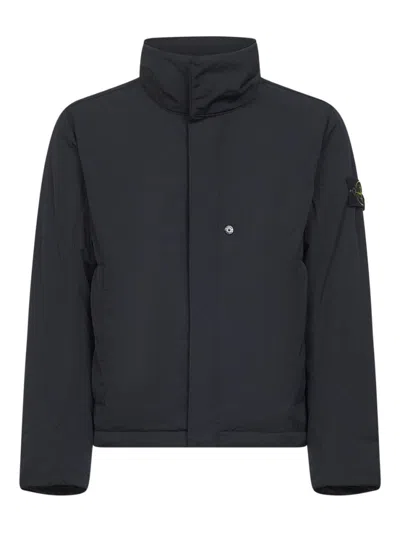 Stone Island Black Nylon Short Windbreaker Jacket