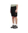 Stone Island Black Organic Cotton Fleece Shorts In Black