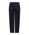 Stone Island Compass-patch Cotton Trousers In Black