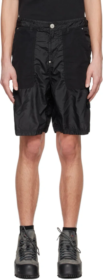 Stone Island Black Patch Shorts In V0029 Black
