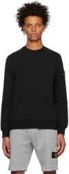 Stone Island Lightweight Wool Crew Neck Pullover In Black