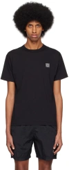 Stone Island T-shirt With Logo Patch In Black