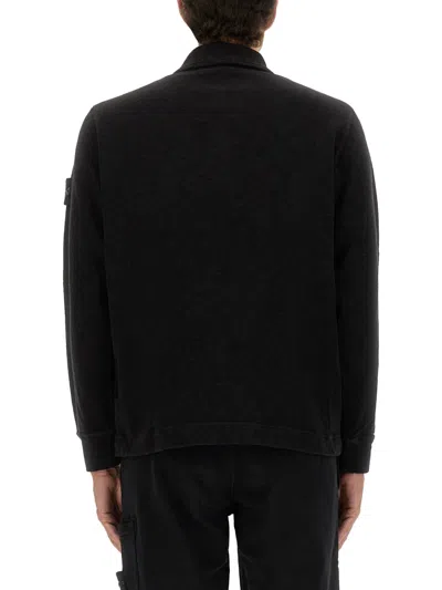 Stone Island Black Polo Shirt