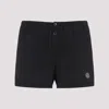 Stone Island Slim Fit Swim Trunks With Compass Patch In Black