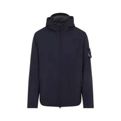 STONE ISLAND BLACK POLYESTER-ELASTANE JACKET