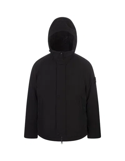 Stone Island Black Polyester Micro Twill Jacket