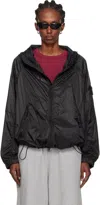 Stone Island Black Q100008 Ripstop Light Ht Nylon Jacket In Gray