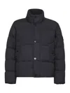 Stone Island Down Jacket In Lightweight Recycled Nylon Reps In Black