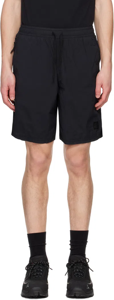Stone Island Black Recycled Nylon Shorts In V0029 Black