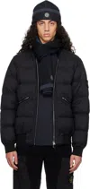 Stone Island Black Seamless Tunnel Nylon Down Jacket In V0029 Black