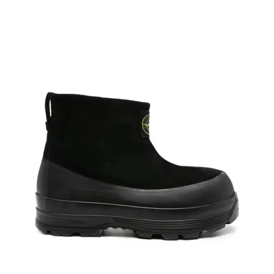 Stone Island S100120 Suede Boots In Black