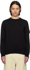 Stone Island Logo Sweatshirt In V0029 Black