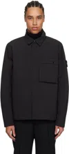 Stone Island Black Soft Shell-r Primaloft Insulated Jacket In V0029 Black