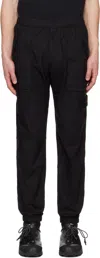 Stone Island Logo Patch Track Pants In V0029 Black