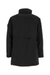 Stone Island Black Stretch Polyester Padded Jacket In Multi