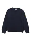 Stone Island Logo Badge Sweatshirt In Black