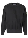 Stone Island Black Sweater With Signature Logo Patch In Black