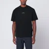 Stone Island Casual Black T-shirt With Graphic Design And Subtle Logo In Black
