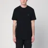Stone Island Black T-shirt With Patch Logo In Black