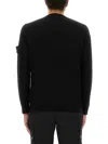 Stone Island Cotton Sweatshirt In Black