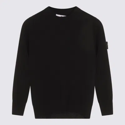 Stone Island Kids' Black Wool Knitwear
