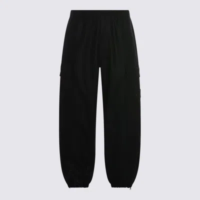 STONE ISLAND BLACK WOOL PANTS