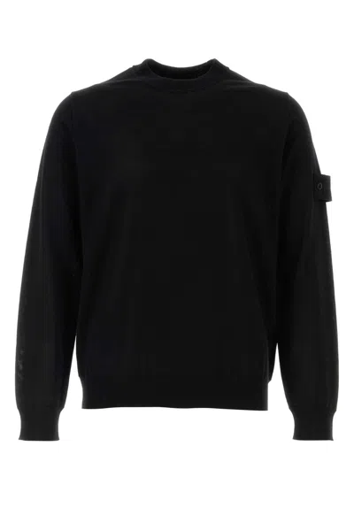 Stone Island Black Wool Sweater