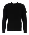 Stone Island Wool Crew Neck Pullover In Black