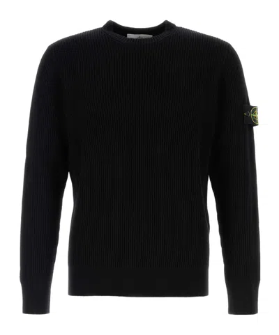 STONE ISLAND RIBBED WOOL SWEATER