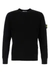 Stone Island Ghost Piece Crawneck Sweater In Black