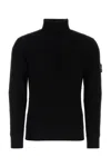 STONE ISLAND BLACK WOOL SWEATER