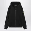 Stone Island Logo-appliquéd Garment-dyed Cotton-jersey Zip-up Hoodie