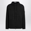 Stone Island Black Zip Jacket In Cotton Blend Men