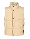 Stone Island Down Vest In Lightweight Nylon Reps Jackets Beige In Neutral