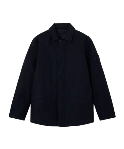 Stone Island Blazer With Natural Weather Protection In Blue