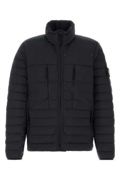 Stone Island Midnight Blue Stretch Nylon Down Jacket