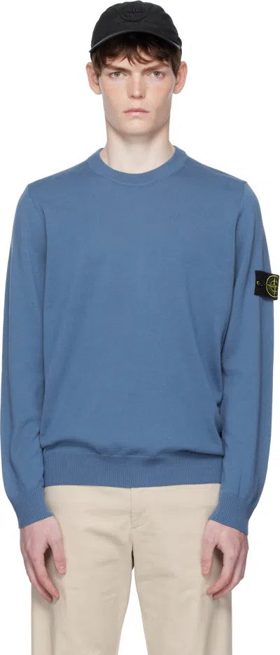 Stone Island Blue 5100071 Light Rws Pure Wool Sweater