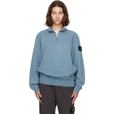 Stone Island ブルー 6100021 Brushed Organic Cotton Fleece プルオーバー In Blue