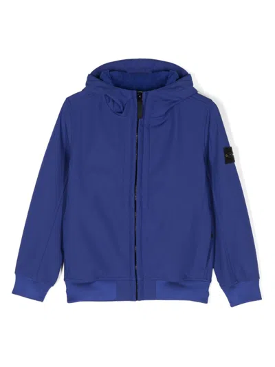Stone Island Compass-badge Jacket In Blue