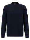 Stone Island Blue Boucl Sweater In Blue